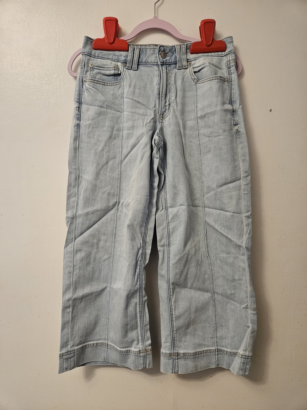 NWOT American Eagle Light Blue Low Rise Stretch Jeans With Central Leg Seams